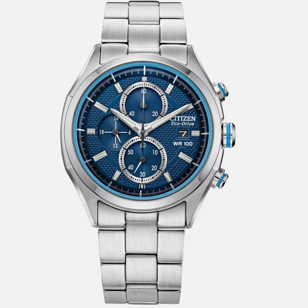 Citizen Men's Sport 41mm Chronograph Eco-Drive Silver Watch